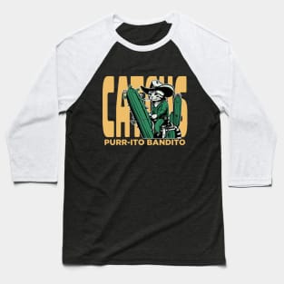 Cowboy cat Funny cactus Baseball T-Shirt